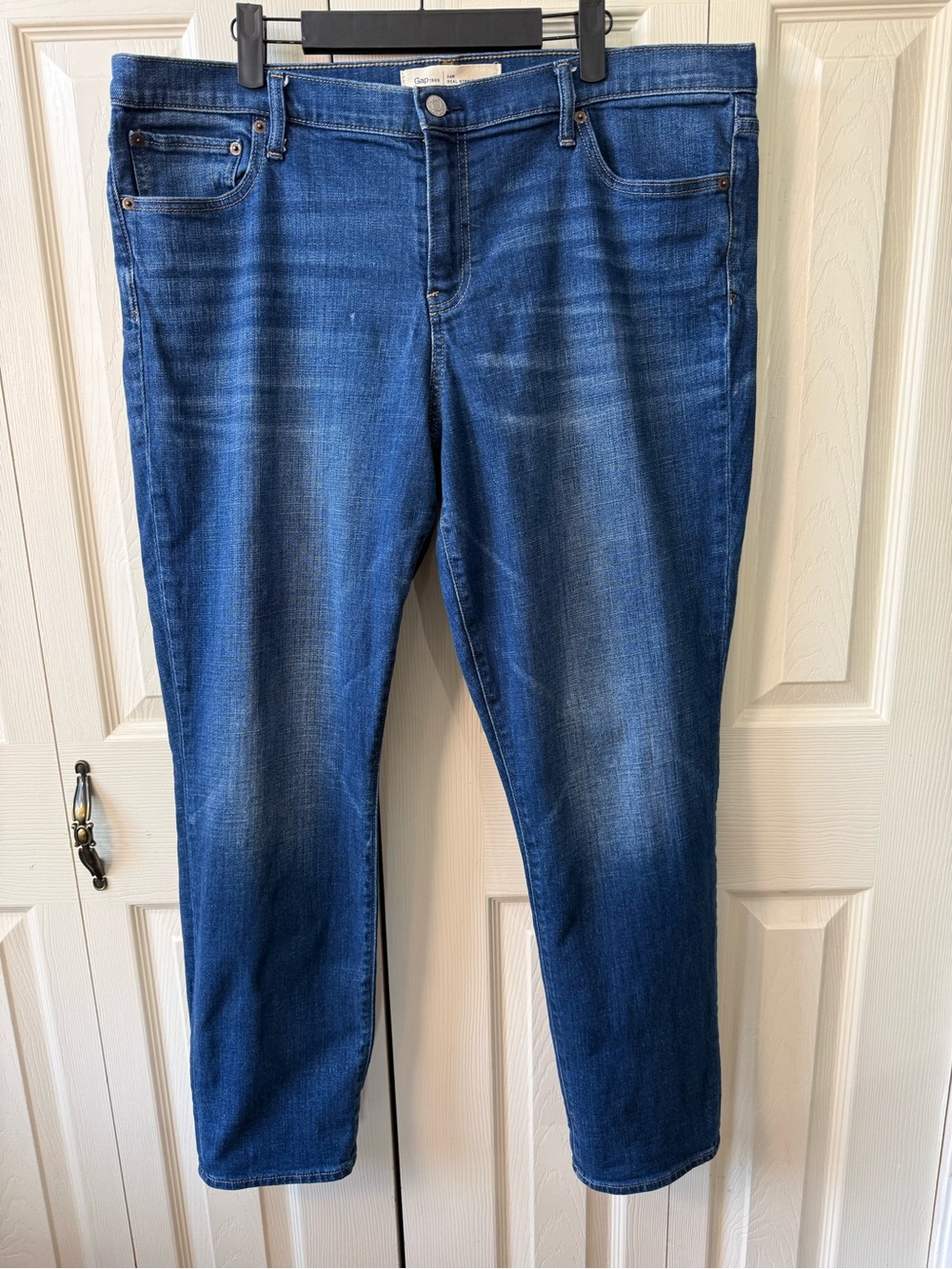 Gap 1969 Authentic Real Straight Jeans Women’s Size 34R Dark Indigo